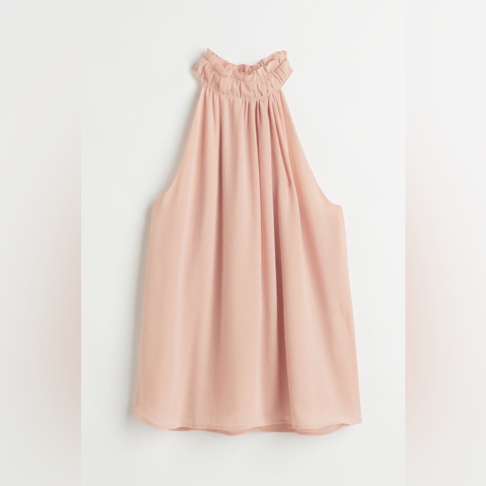H&M A-line Chiffon Top Blush sz Med